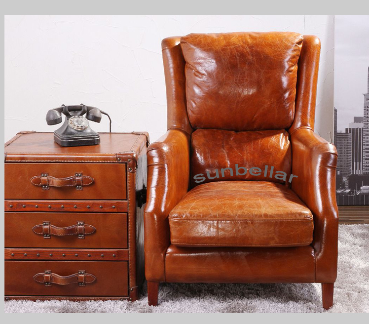 vintage leather wing back accent chair tufted tan leather reclining arm chair inspiration living room sofa chair for sale