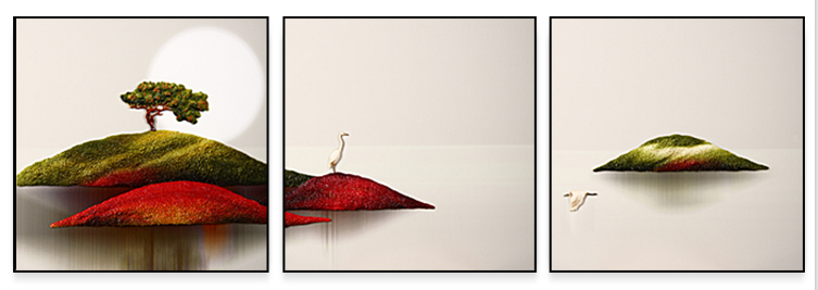 100% Handmade Modern Handcraft Wall Art 3D Decorative Scenery Painting