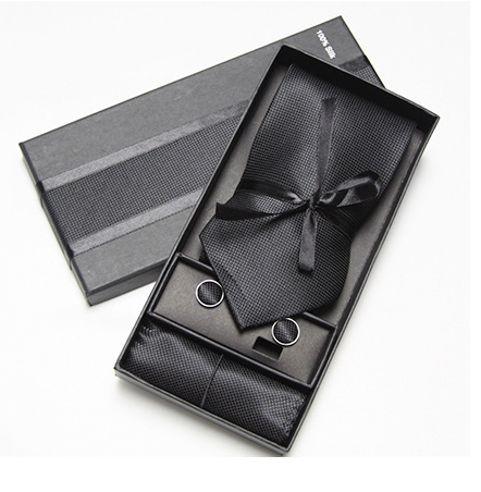 Классический свадебный мужской галстук на День отца деловой стиль жаккардовый качественный галстук из полиэстера подарочная коробка