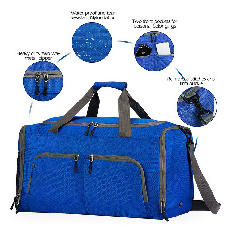 أزياء مخزنة عالية الجودة حقيبة سفر واق من المطر خفيفة الوزن قابلة للطي حقيبة واق من المطر حقائب رياضية للرجال الصالة الرياضية