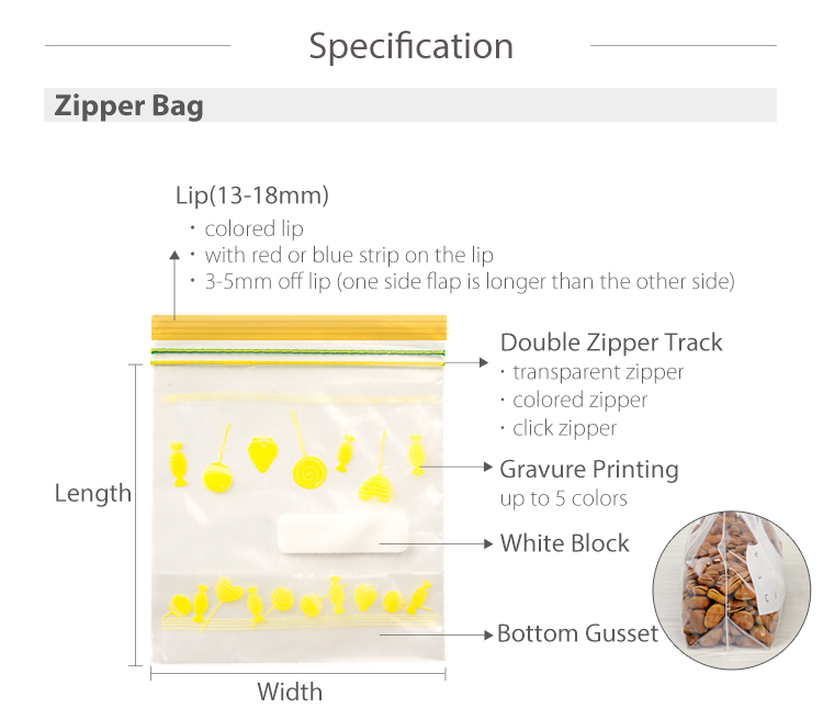 La cerradura reutilizable impresa de encargo de la cremallera del almacenamiento de congelador del bolso Ziplock plástico de la cremallera del Ldpe del acondicionamiento de los alimentos de YTBagmart empaqueta para el refrigerador