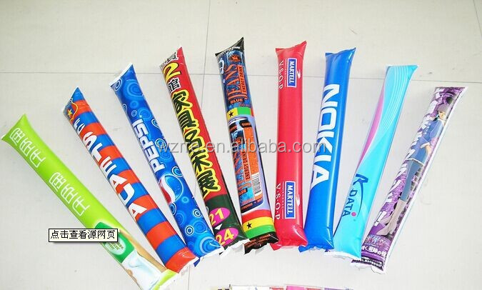 Изготовленный на заказ напечатанный надувной шар аплодисментная палка с пользовательским логотипом, надувная рука Хлопушка палка, спорт воздушный шар аплодисментная палка