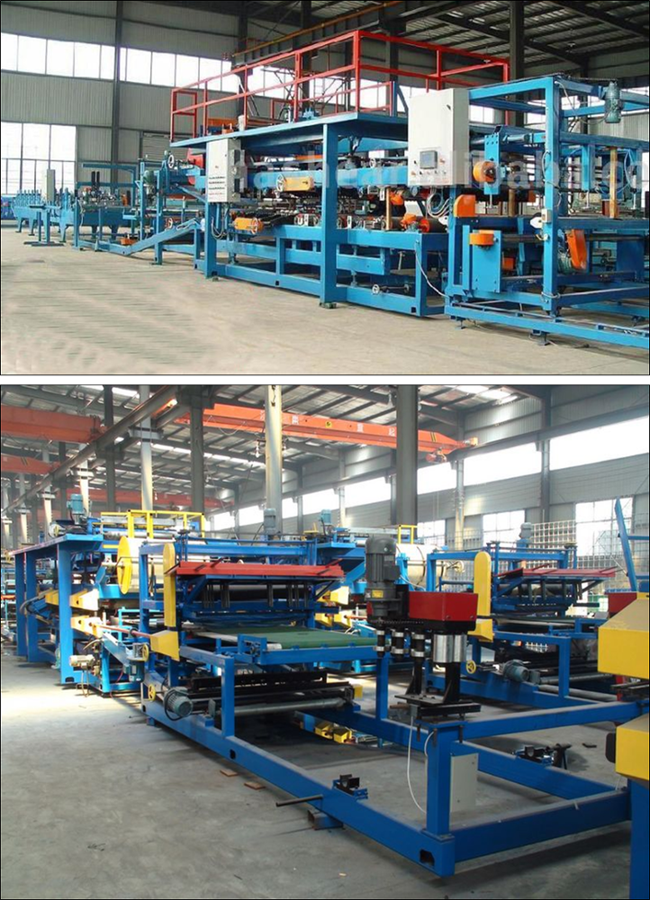 EPS Sandwich Panel Roof Roll Forming Machine For Rock Wool
