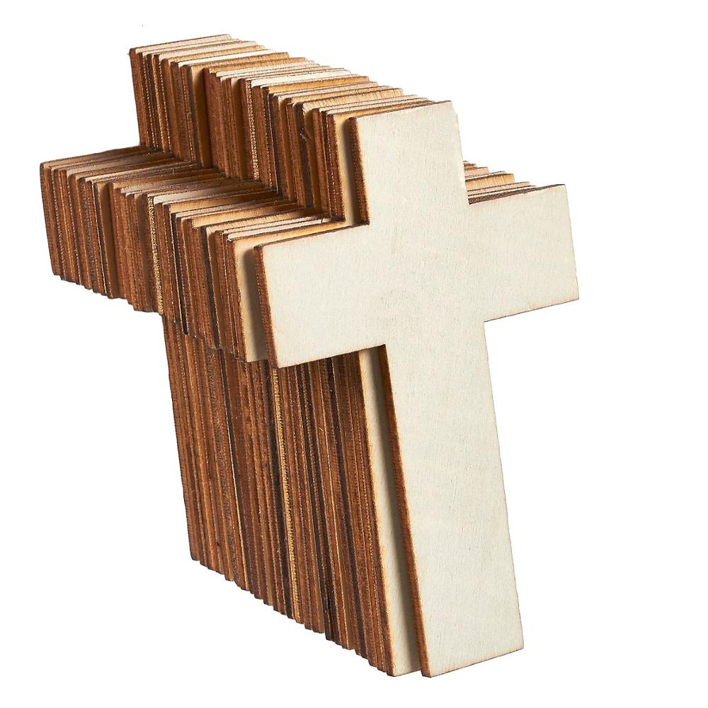 Natural Cedar Wooden Cross Cutout