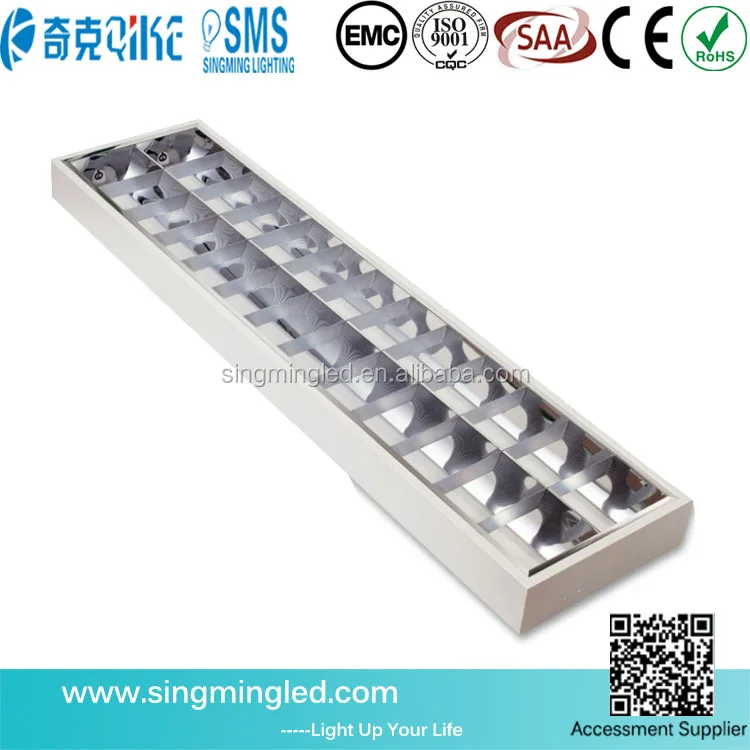 Высококачественная Встраиваемая Светодиодная потолочная решетка 2x12 Вт T8