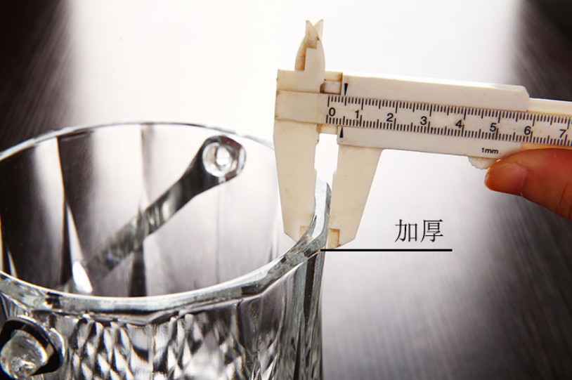 Haonai glassware bucket, glass ice bucket