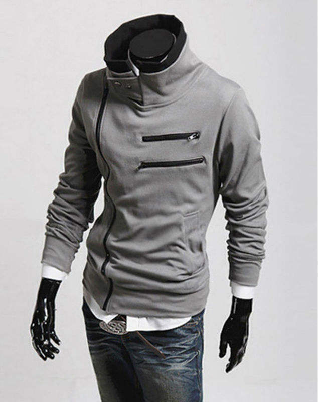 felpa con cerniera obliqua