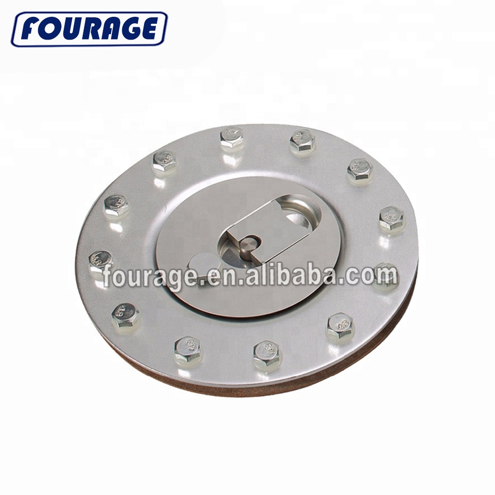 Универсальные гоночные запчасти Круглый Заподлицо Алюминий 12-болт дизельный расширительный бачок топливных элементов крышка двери в сборе