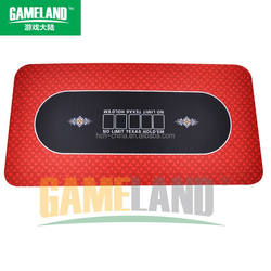 Dye Sublimation Printing Rubber Playing Mat Texas Poker Mat With Carry Bag