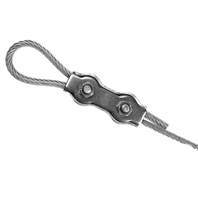 Низкая цена ss304 нержавеющая сталь Материал Малый размер M8 двойной провод веревки клип