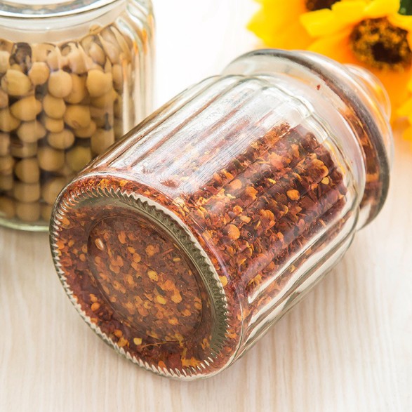 Big capacity machine made glass jar with metal clip glass storage jar