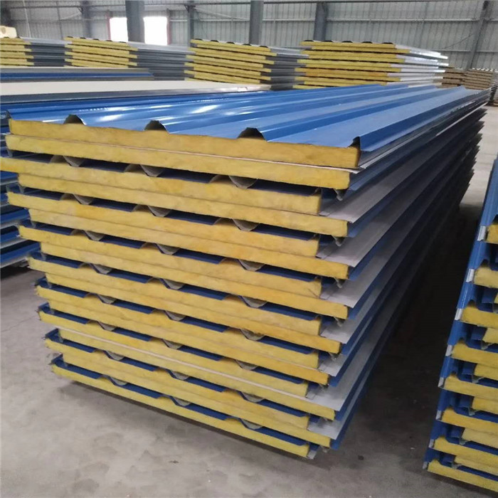 50mm exterior corrugado telhado painel sandwich de lã de vidro decorativo para caravana