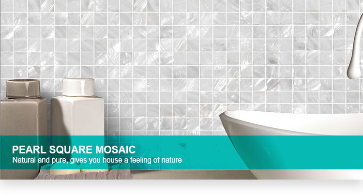 Square Raw Natural White Mother of Pearl Shell Mosaic Tile