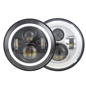 EMARK black chrome 12v 45w 7 inch led headlight 6000k auto 7