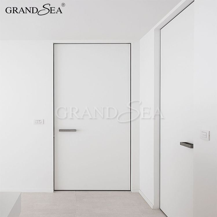 High quality modern solid core wooden interior white casement flush door
