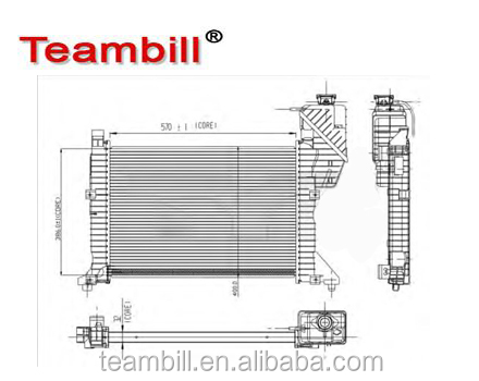 El agua del radiador radiador motor radiador Mercedes Sprinter 906 CDI mt 2006-a9065000002