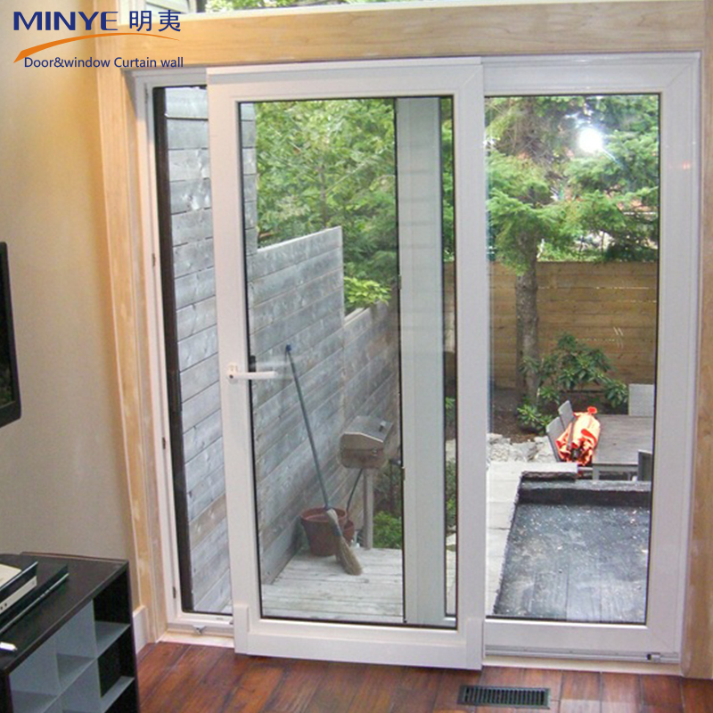 Desain rumah Modern layar pintu pvc frecnh ganda kaca pintu masuk