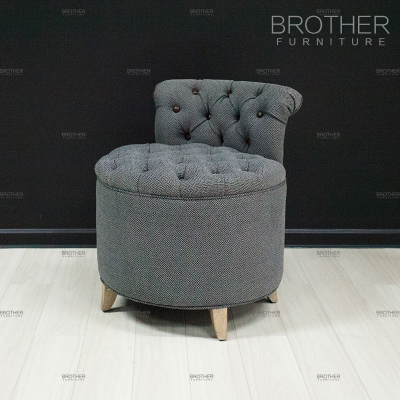 Luxury Modern Design Bedroom Furniture Round Pouf Ottoman With Low Luxury Modern Design Bedroom Furniture