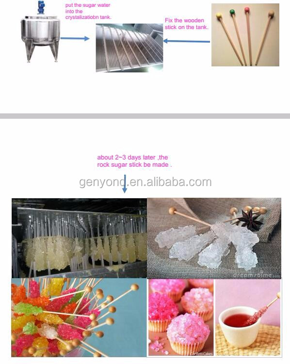 Advance technology amber rock candy crystals making machine for sugar plant