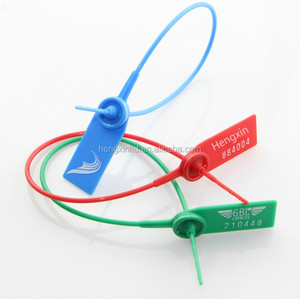 Adjustable length PP plastic strip seals with logo and serial number for luggage