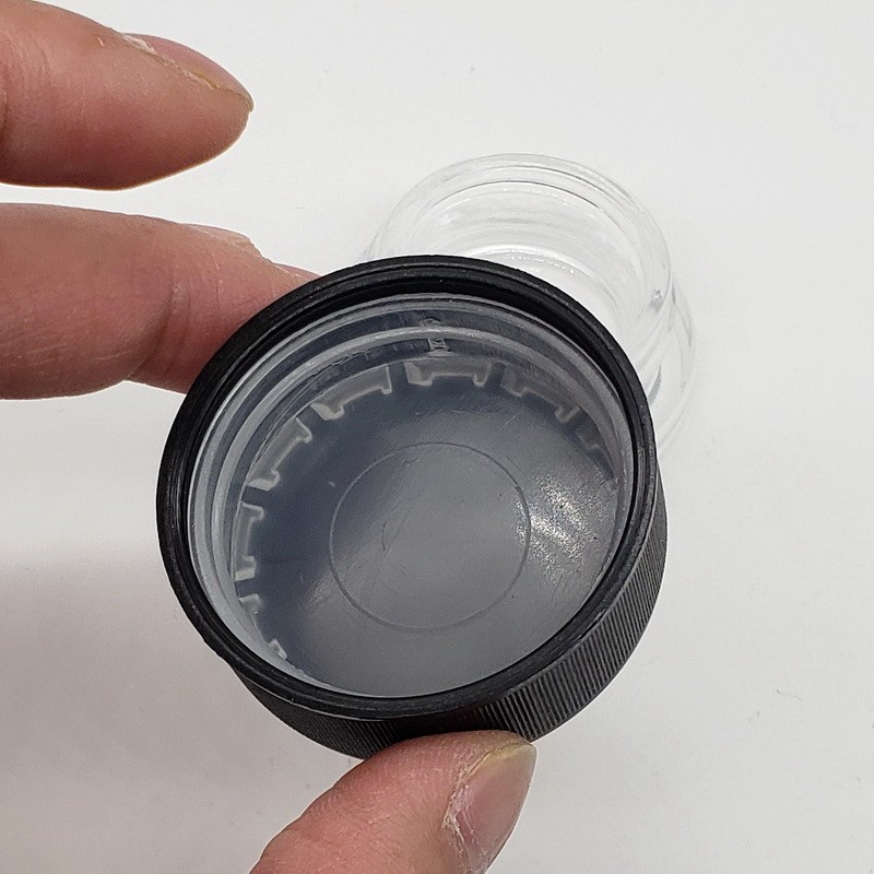 7毫升低调厚厚的带白色盖子的玻璃容器-浓缩的油可以润唇膏蜡化妆品