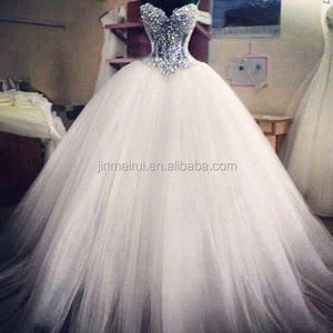 diamond corset wedding dress