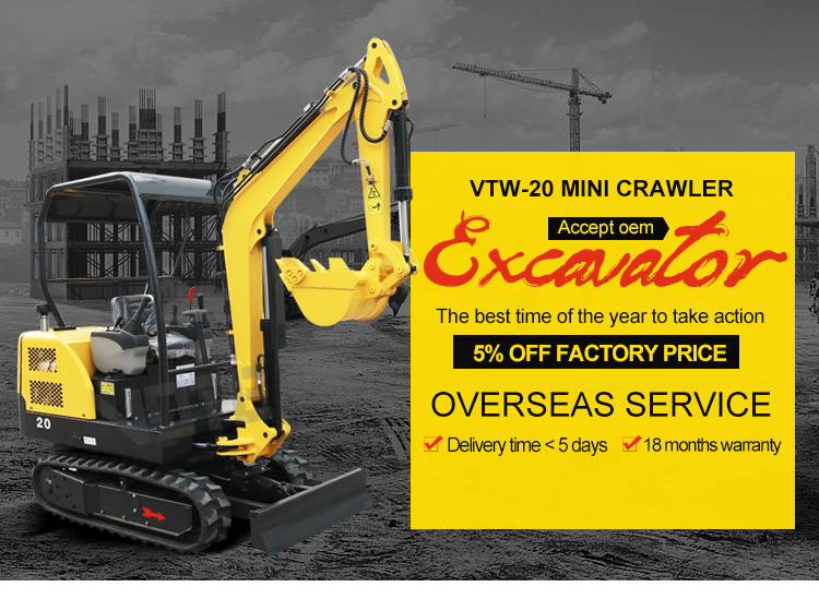 VTW-20 2.0 Ton Multifunction Hydraulic Diesel Small Crawler Excavators
