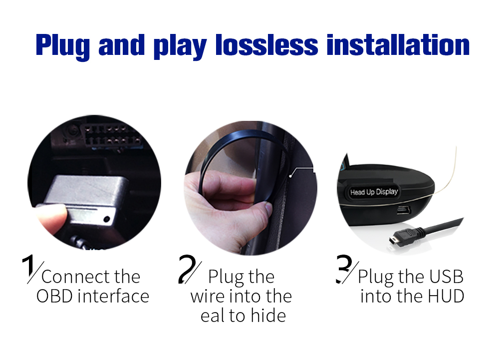 Car HUD With Transparent Mirror Reflect C600 Head Up Display No Need Film OBD Diagnostic