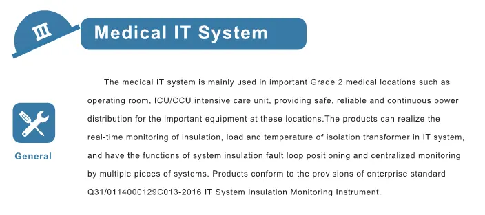 medical insulation monitoring devices monitor the insulation resistance of IT systems