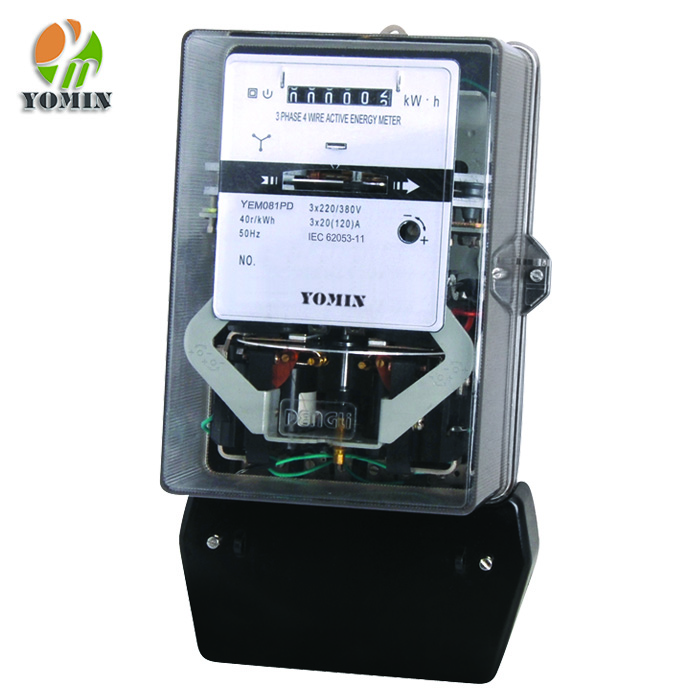 Front Board Installed Three Phase Power Meter with PC Cover Three Phase Energy Meter Three Phase Active Electric Meter