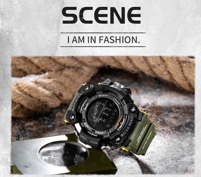 New design SMAEL 1802 sport digital watch water resistant electronic silicone wrist watch