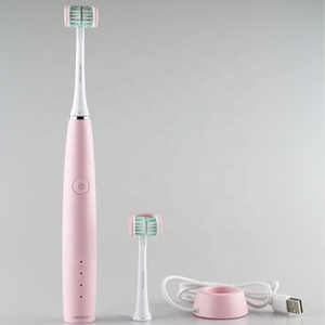Hot New Bristle Arrived Triple 3 Heads Design Adults Sonic Electric Toothbrush 360 Degree 3D Bristle