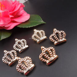 1000pcs 19/18/9mm DIY accessories gold buckles nice crown ribbon slider rope slider apparel accessories Headband Hair Clip DIY