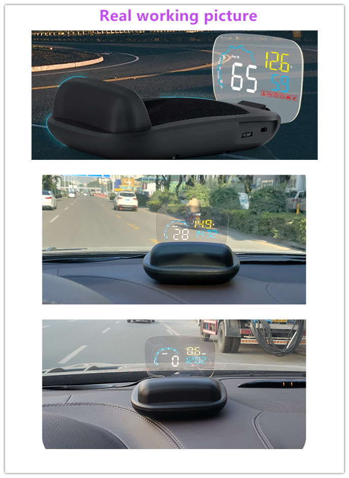 Car HUD With Transparent Mirror Reflect C600 Head Up Display No Need Film OBD Diagnostic