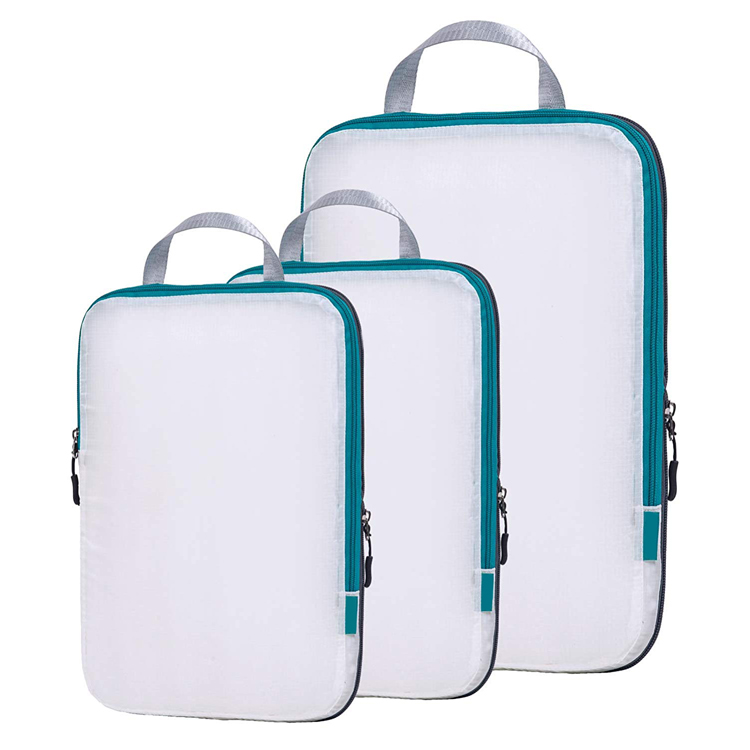 Organizer espandibile per borse a compressione per valigie e zaini Set di cubi da imballaggio personalizzati da 3 pezzi per il viaggio