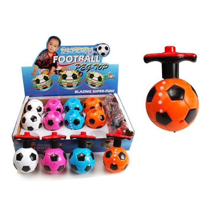 Оптовая продажа, заводная, сияющая, крутящаяся инфракрасная футбольная игрушка с музыкой, сделано в Китае