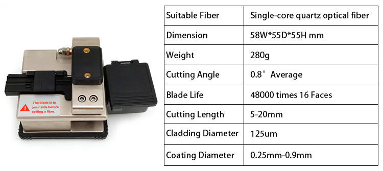 Automatic Fiber Optic Fusion Splicing and Cold Junction Replace Tool Optical Fiber Cleaver with waste box
