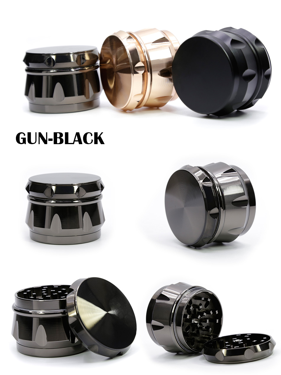 63mm 4 layer zinc alloy crusher metal grinder custom logo 5963