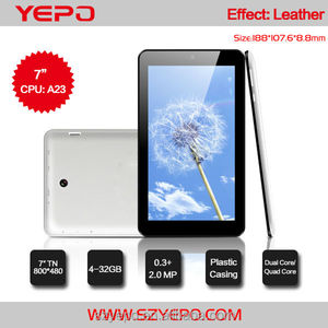 Leather Casing 7 inch slim wifi dual Cam android A33 tablet pc