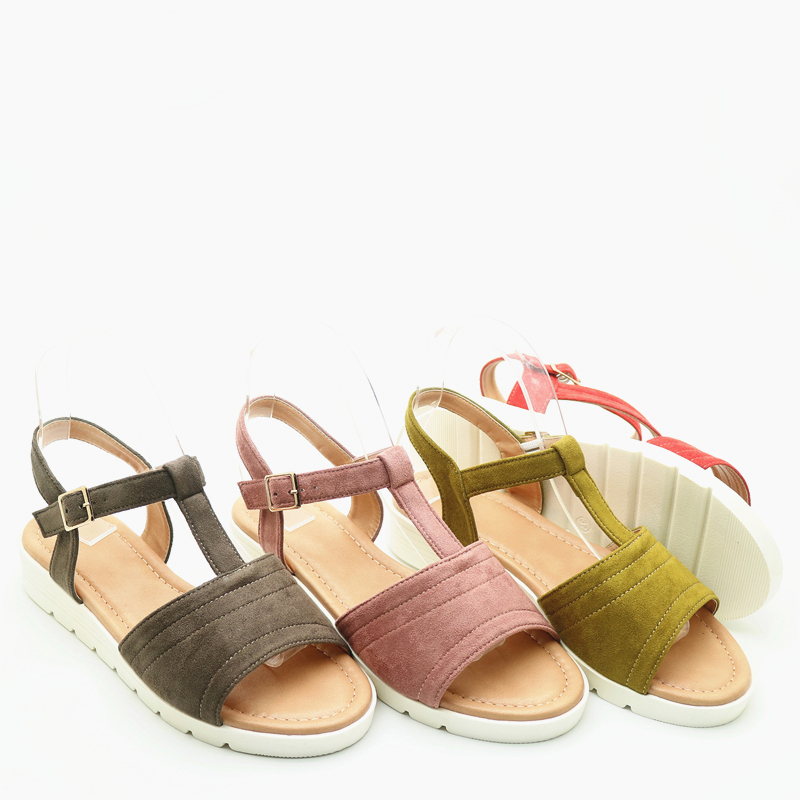 Chinese Vintage Style Leather Sandals Drawstring Adjustable Beach Shoes