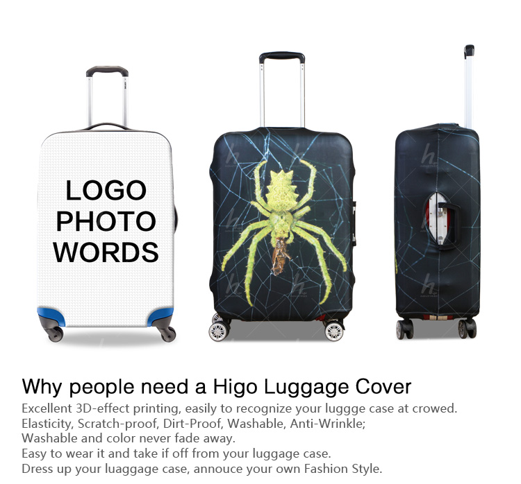 Durable Spandex Luggage Cover for Travel Suitcases 18-34 Inch OEM