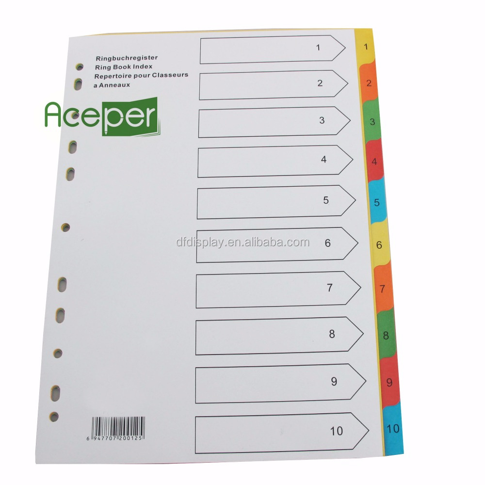 10 x Colour A4 Hanging Suspension Files Tabs Inserts Filing Cabinet Folders Set