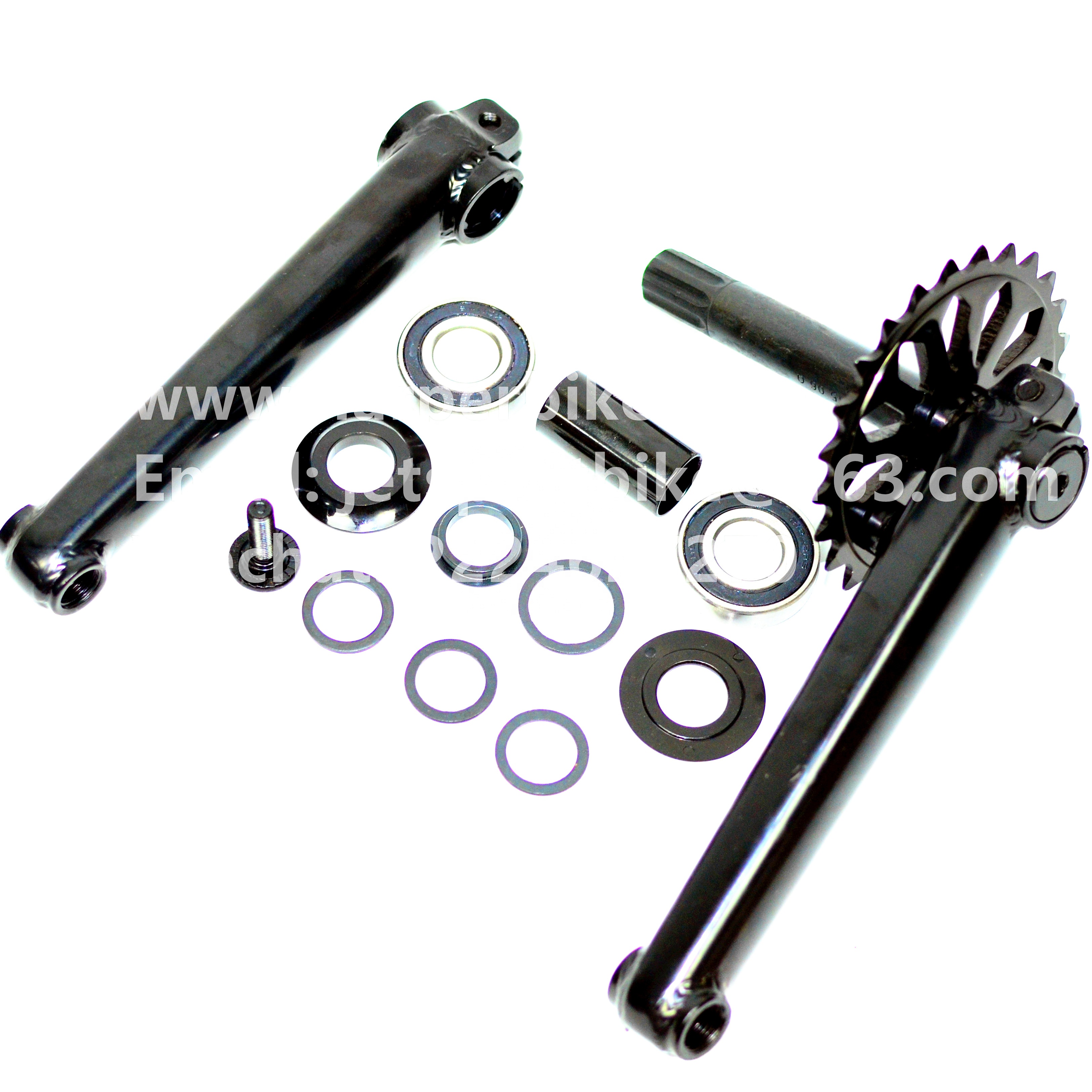 Original Samox BMX Bike Crankset - 24-32T Chainwheel, Carbon Steel
