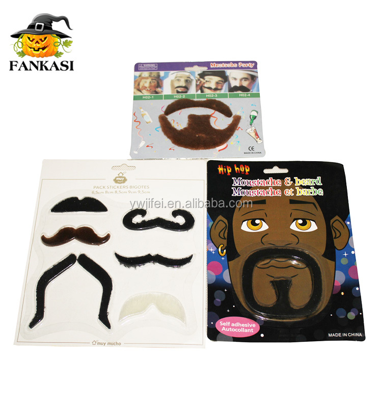 Fake Mustache New Styles Stick on Fake Mustache Self Adhesive Tash Funny Mustac