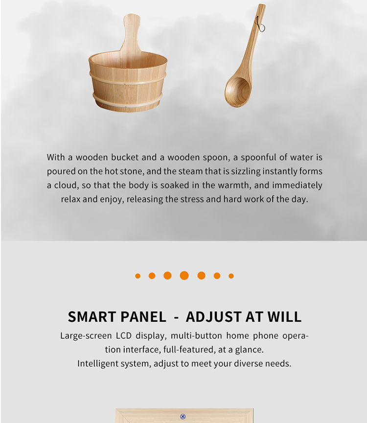 2019 new style red cedar traditional steam sauna room