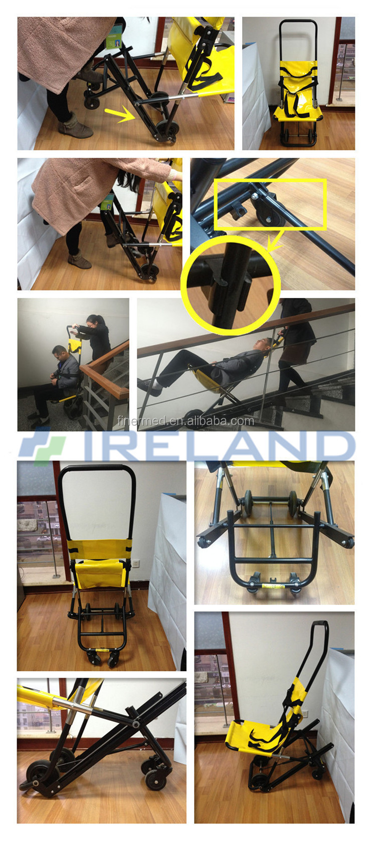 自动紧急电动楼梯椅担架