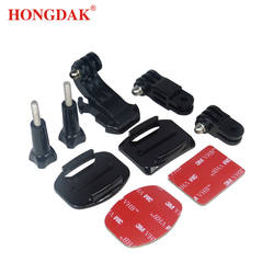 Baixo Preço Adesivo Curvo Capacete Frente Suporte de Montagem Set para GoPro Herói 6 5 4 3 +/3/ 2