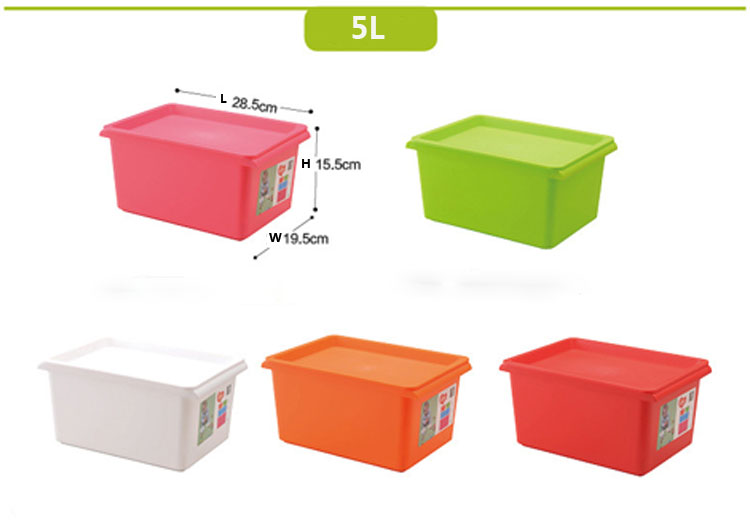 Solid Colorful Plastic PP Storage Box, Home Storage Organization Box