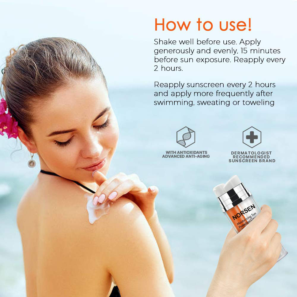 Private Label Natural Organic Skin Care SPF  50 Sunscreen Cream