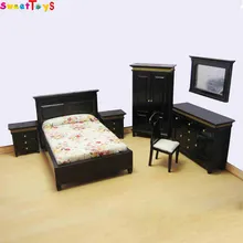 wooden dolls house bedroom furniture